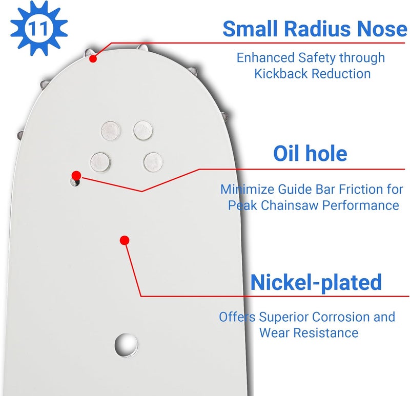 Zentop شريط ومنشار سلسلة 20 بوصة، قياس .050''، 3/8" خطوة 72DL يناسب هوسكفارنا 455، 455 رانشر 460 رانشر، جونسراد، بولان PP5020AV PR5020 - Image 3